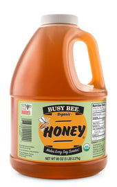 Golden Heritage Foods Busy Bee Organic Honey, 80 Ounce -- 6 per case.