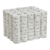 Envision White 2 Ply Standard Embossed Bathroom Tissue Roll -- 80 per case.