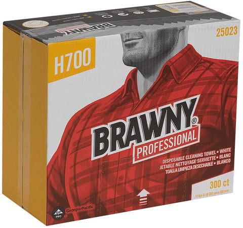 Brawny White Industrial Heavy Duty Shop Towels -- 300 per case