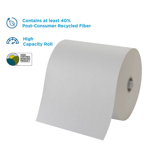 Georgia Pacific Pacific Blue Ultra High Capacity White Recycled Paper Towel Roll, 1150 count per roll -- 3 rolls per case.