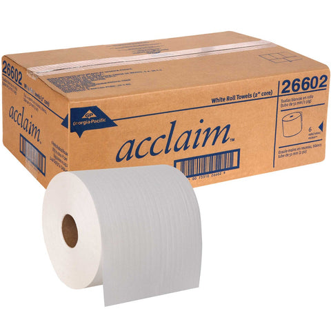 Acclaim High Capacity Roll Towel, White -- 6 rolls per case.