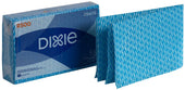 Brawny Dine-A-Wipe Blue and White Foodservice Quarterfold Busing Towel, 55 count per pack -- 6 per case
