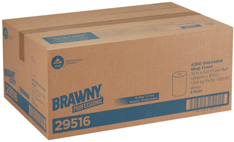 Brawny Professional Disposable Shop Towel, 220 count per pack -- 6 per case