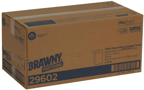 Brawny Professional Flax 900 Heavy Duty Disposable Cleaning Towel, 690 sheets per roll -- 2 rolls per case
