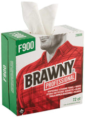 Brawny Professional F900 White Disposable Cleaning Towel - Tall Box, 72 count per box -- 10 box per case