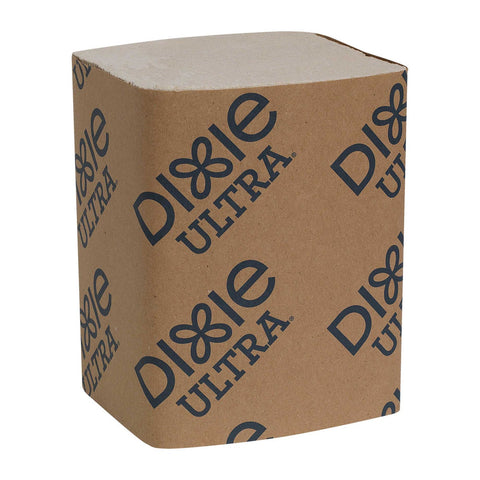 Dixie Ultra Interfold 2 Ply Brown Napkin Dispenser Refill, 6.5 x 9.85 inch -- 6000 per case.