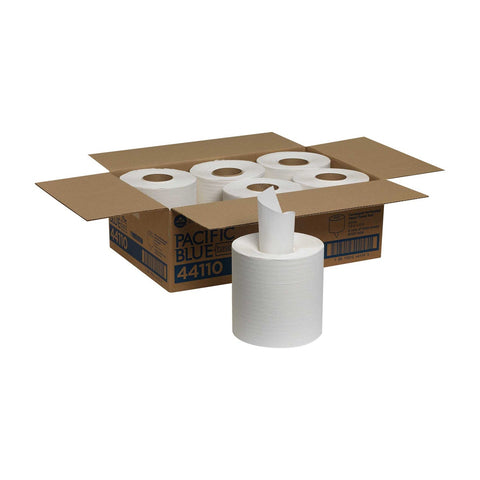Acclaim 1-Ply Centerpull Perforated Towels, White -- 6 rolls per case.