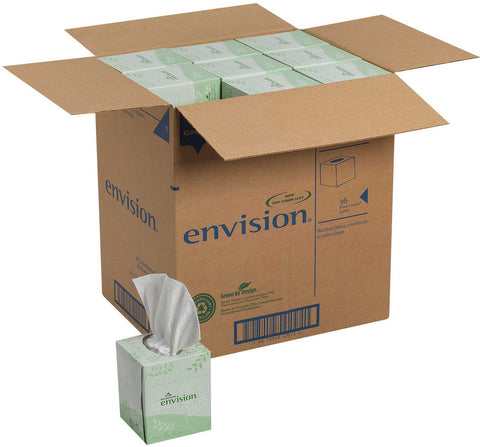 Envision White Facial Tissue, 85 sheets per box -- 36 per case