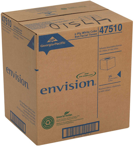 Envision White Facial Tissue, 85 sheets per box -- 36 per case