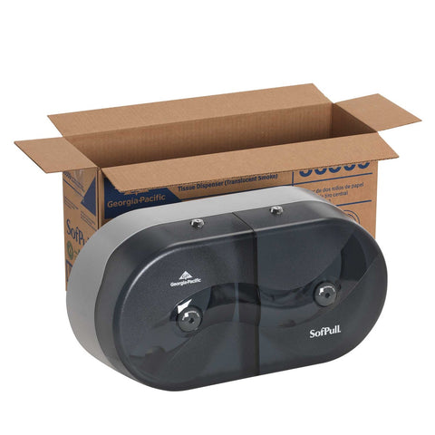 SofPull Twin High Capacity Centerpull Bathroom Tissue Dispenser.