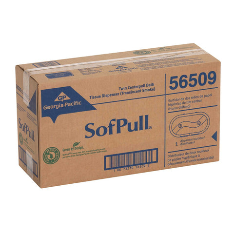 SofPull Twin High Capacity Centerpull Bathroom Tissue Dispenser.