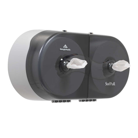 SofPull Twin High Capacity Centerpull Bathroom Tissue Dispenser.