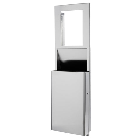 Georgia Pacific Stainless Steel Recessed Trash Receptacle Unit.