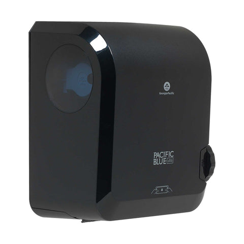 Georgia Pacific Pacific Blue Ultra Black Mechanical Touchless Paper Towel Dispenser, 12.9 inch Width x 9.3 inch Deep x 16.7 inch Height.