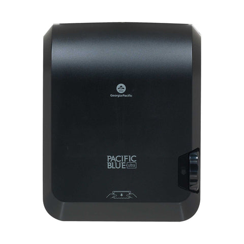 Georgia Pacific Pacific Blue Ultra Black Mechanical Touchless Paper Towel Dispenser, 12.9 inch Width x 9.3 inch Deep x 16.7 inch Height.