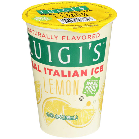 Luigis Lemon Real Italian Ice Cup, 10 Ounce -- 12 per case.