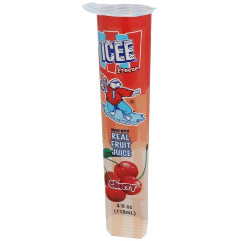 Icee Cherry Freeze Squeeze Up Tubes, 4 Ounce -- 24 per case.
