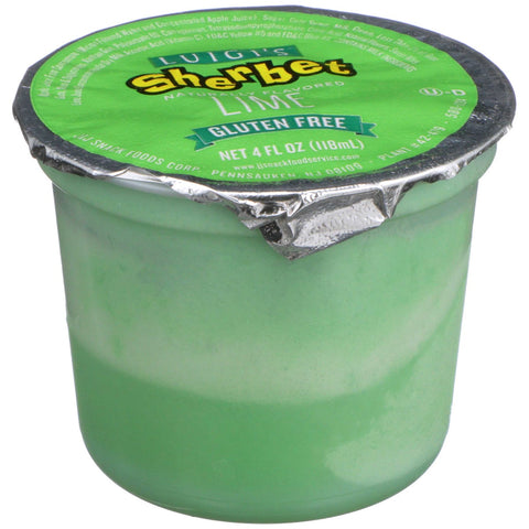 Luigis Lime Sherbet Cup, 4 Ounce -- 96 per case.