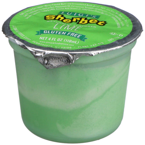 Luigis Lime Sherbet Cup, 4 Ounce -- 96 per case.