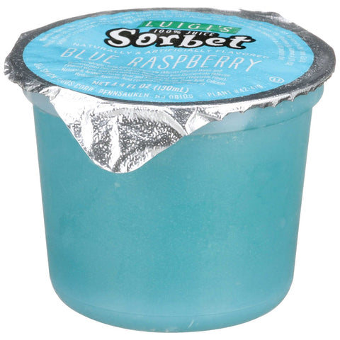 Luigi's 100 Percent Blue Raspberry Sorbet, 4.4 Fluid Ounce -- 96 per case