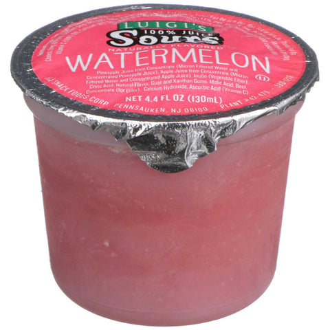Luigi Sour Watermelon Sorbet, 4.4 Fluid Ounce -- 96 per case.