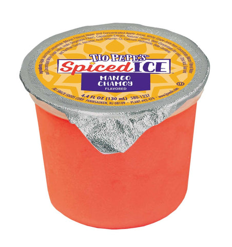 Tio Pepes Spiced Ice Mango Chamoy Juice Cup, 4 Fluid Ounce -- 96 per case.