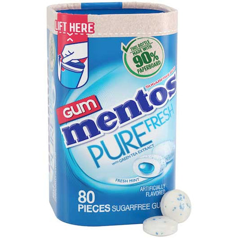 Mentos Pure Fresh Sugar Free Gum, 5.644 Ounce -- 36 per case