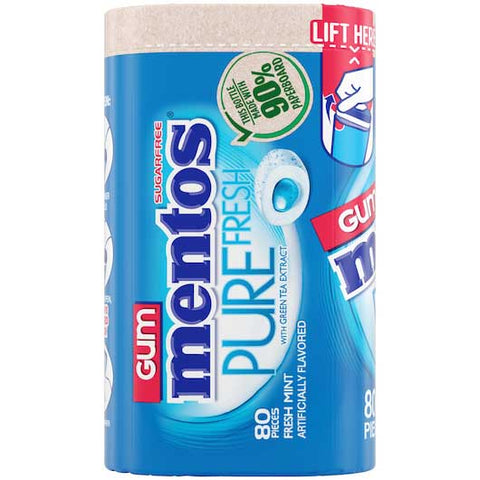 Mentos Pure Fresh Sugar Free Gum, 5.644 Ounce -- 36 per case