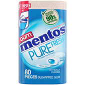 Mentos Pure Fresh Sugar Free Gum, 5.644 Ounce -- 36 per case