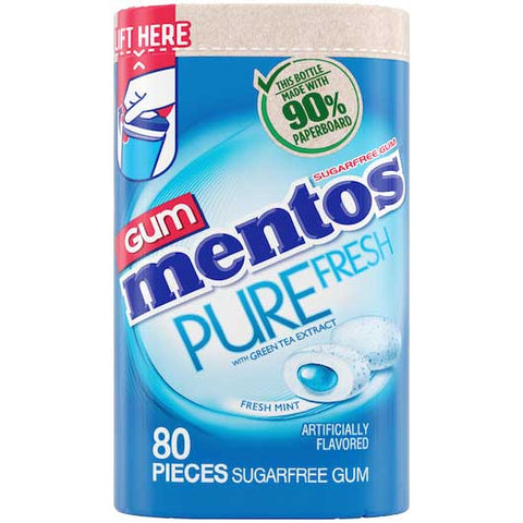 Mentos Pure Fresh Sugar Free Gum, 5.644 Ounce -- 36 per case
