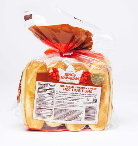 Kings Hawaiian Sweet Hot Dog Buns, 12 Ounce -- 12 per case.