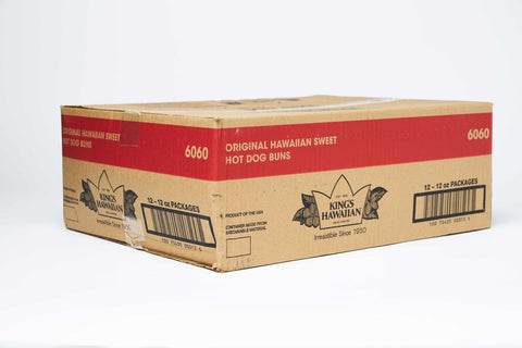 Kings Hawaiian Sweet Hot Dog Buns, 12 Ounce -- 12 per case.