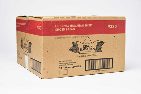 Kings Hawaiian Original Sweet Sliced Bread, 16 Ounce -- 12 per case.