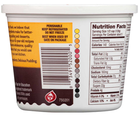 Kozy Shack Chocolate Pudding, 22 Ounce -- 6 per case