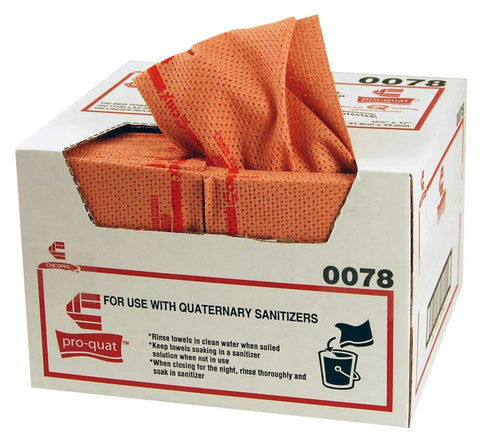 Chicopee Towel, Sanitizer Rayon Red Heavy-Duty -- 150 sheets per case.