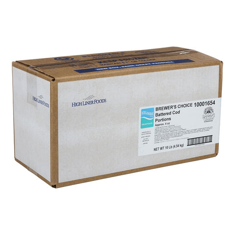Brewers Choice Beer Battered Cod Fillet, 4 Ounce of 35-45 Pieces, 10 Pound.