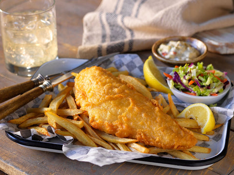 Brewers Choice Battered Skinless Haddock Fillet, 11 Ounce of 28-37 Pieces, 20 Pound.