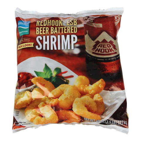 Redhook ESB Ale Batter Tail Off Round Shrimp, 2.5 Pound -- 4 per case.