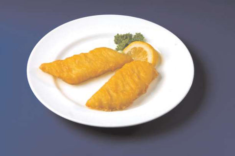English Style Fish-In-Batter Diamond Cut Cod, 3 Ounce of 52-54 Pieces, 10 Pound.