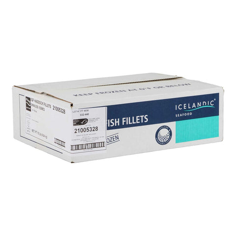 Skinless and Boneless Haddock Fillet, 6 to 8 Ounce 19-29 Pieces, 10 Pound.