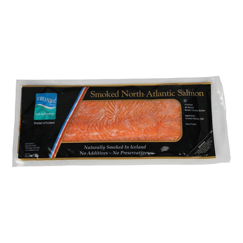 Icelandic Seafood Pre-Sliced Smoked Salmon Fillet, 1 to 2 pound -- 7 per case