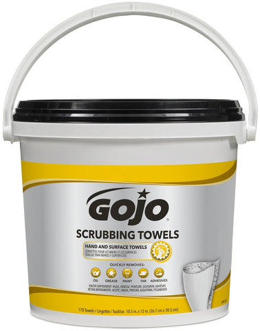Gojo Hand Cleaning Scrubbing Towels, 170 count per pack -- 2 per case