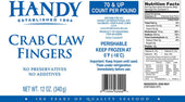 Handy Pelagicus Crab Claw Fingers, 12 ounce -- 12 per case
