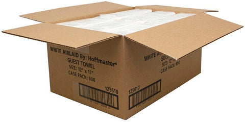 Hoffmaster Airlaid White Paper Guest Towel, 12 x 17 inch -- 600 per case.