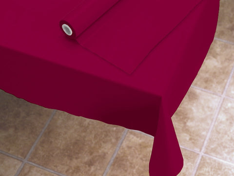 Hoffmaster Plastic Burgundy Foot Roll Tablecover, 40 inch x 100 feet.