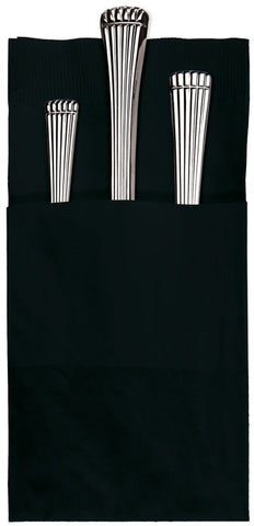 Hoffmaster Pocket Fold 2 Ply Quickset Coin Embossed Black Dinner Napkin, 17 x 17 inch -- 800 per case