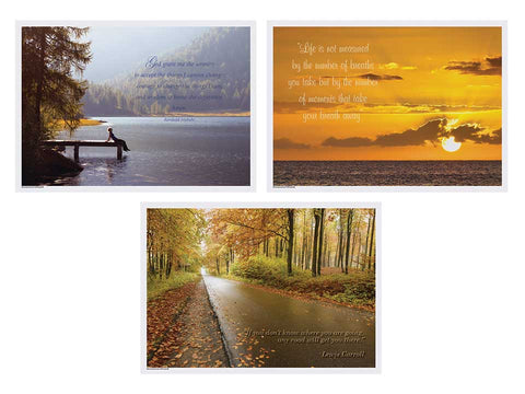 Hoffmaster 3 Designs Inspirational Paper Placemat, 10 x 14 inch -- 1000 per case.
