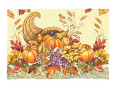 Hoffmaster Fall Bounty Paper Placemat, 9.75 x 14 inch -- 1000 per case.