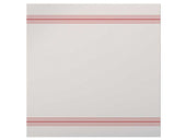 Hoffmaster FashnPoint Flat Pack White and Red Dishtowel Printed Napkin, 15.5 x 15.5 inch -- 750 per case.