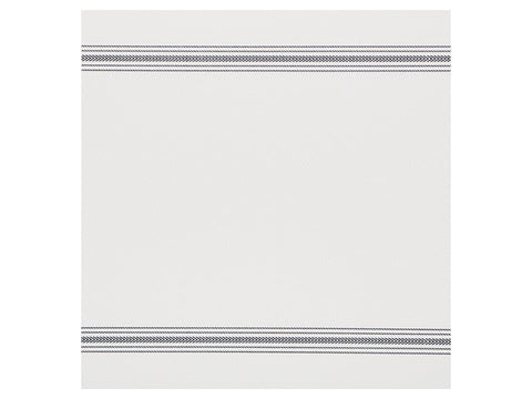 Hoffmaster FashnPoint Flat Pack White and Black Dishtowel Printed Napkin, 15.5 x 15.5 inch -- 750 per case.